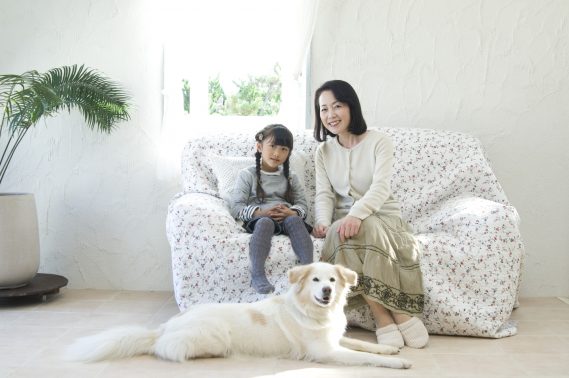 家族で記念撮影